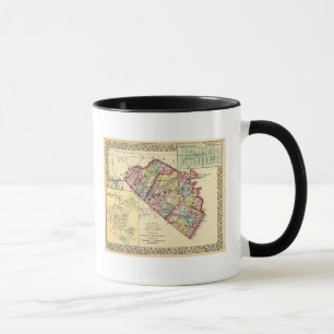 Caneca Mapa dos condados Morgan, Berkeley e Jefferson