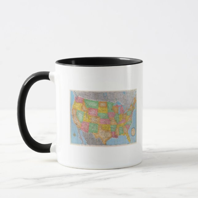 Caneca Mapa dos Estados Unidos 3 (Esquerda)
