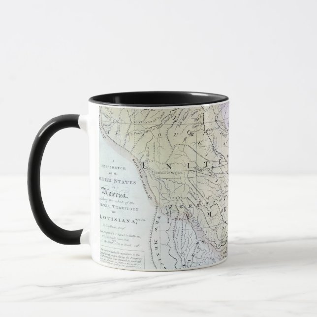 Caneca MAPA dos ESTADOS UNIDOS, c1812 (Esquerda)