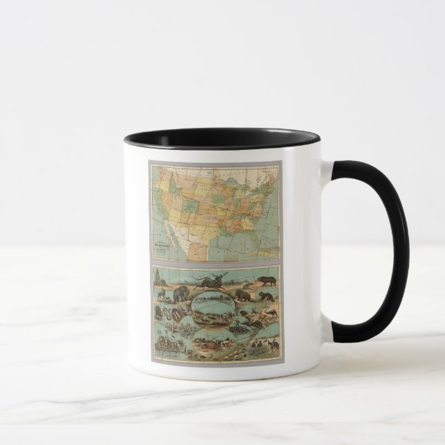Caneca Mapa dos Estados Unidos da América 2 (Direita)