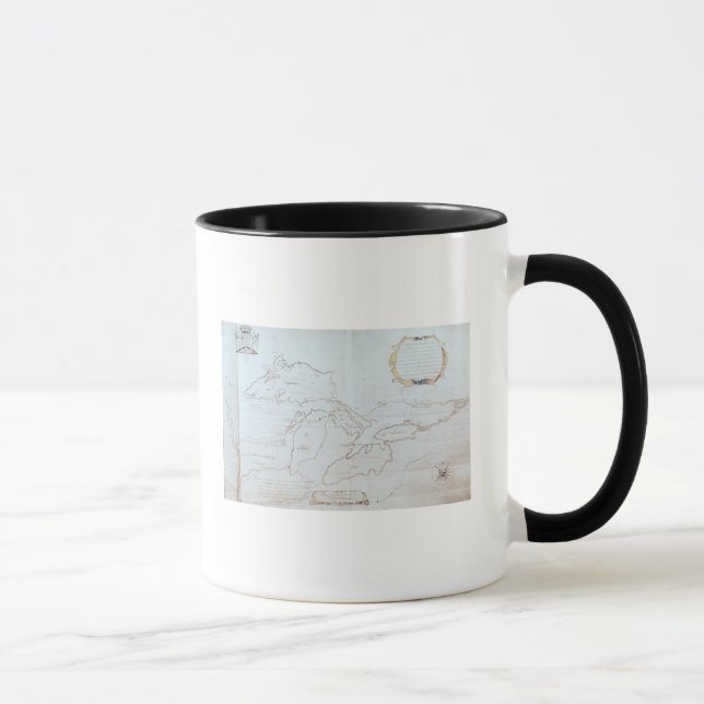 Caneca Mapa dos grandes lagos (Direita)