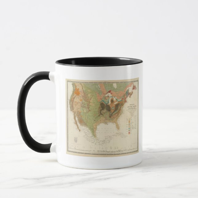 Caneca Mapa geográfico EUA (Esquerda)