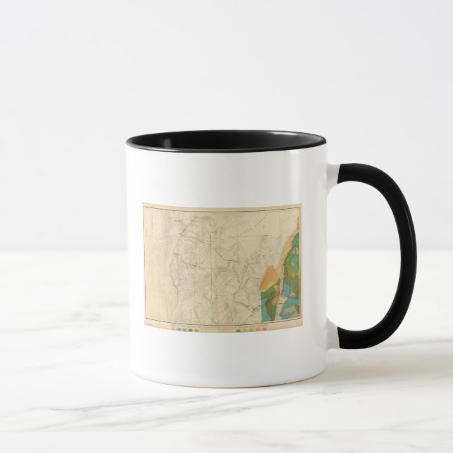 Caneca Mapa Geológico Mostrando A Parte Sudoeste (Direita)
