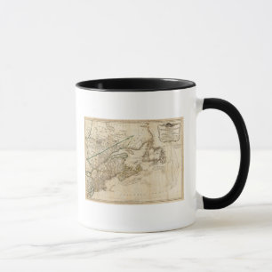 Caneca Mapa Geral das Colônias Britânicas Nortes