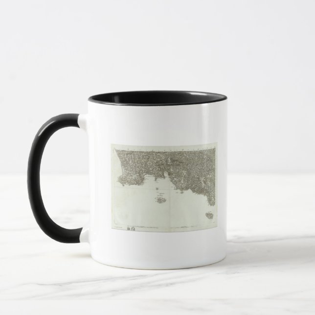 Caneca Mapa gravado de França 2 (Esquerda)