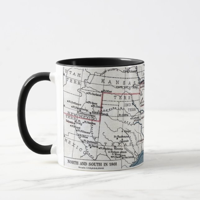 CANECA MAPA: GUERRA CIVIL, 1861 (Esquerda)