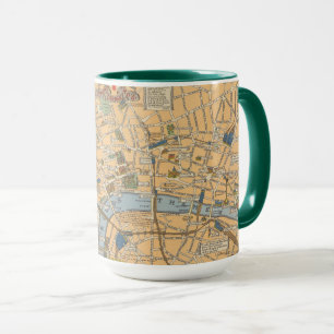 Caneca Mapa Infantil de Londres, Inglaterra