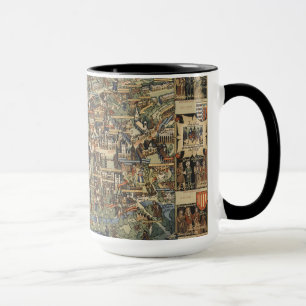 Caneca Mapa Picorial de Cambridge, Inglaterra
