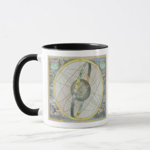 Caneca Mapa que faz um mapa da órbita da lua em torno do
