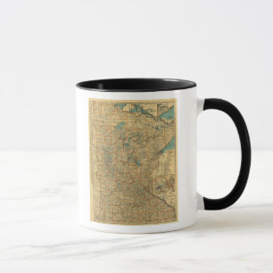 Caneca Mapa rodoviário de Minnesota