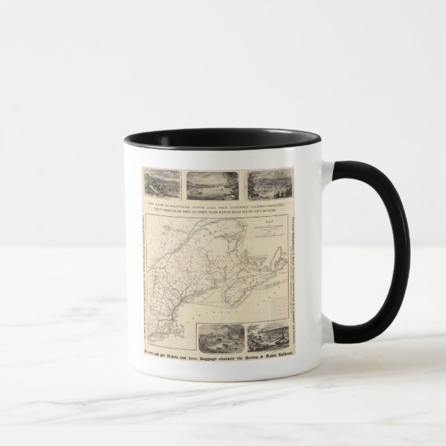 Caneca Mapear Boston e Maine Railroad (Direita)