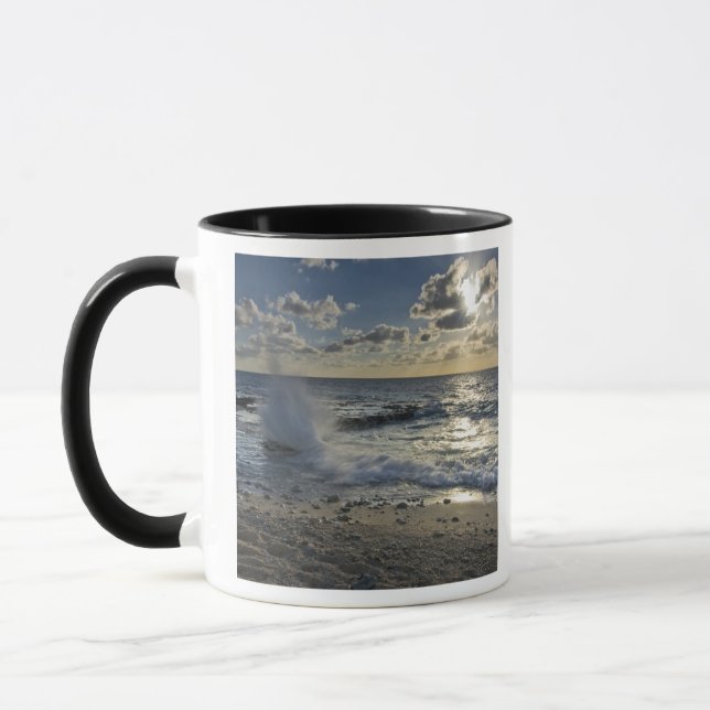 Caneca Mar Caribe, Ilhas Cayman.  Ondas em queda (Esquerda)