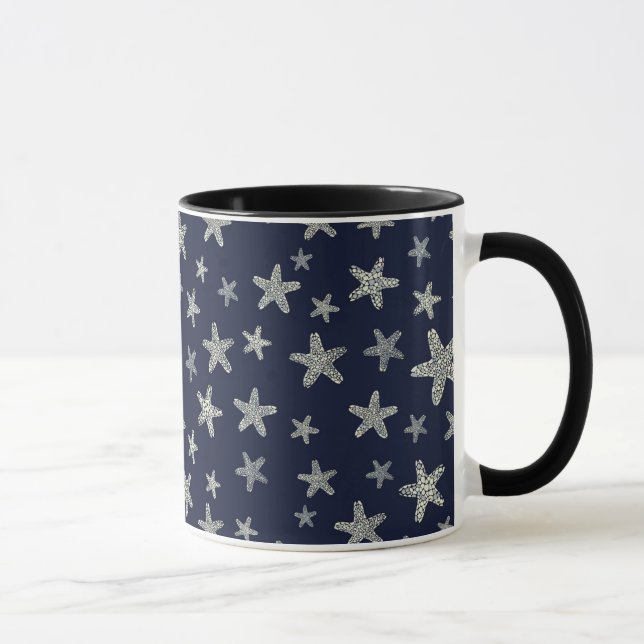 Caneca Mar do teste padrão da estrela do mar (Direita)