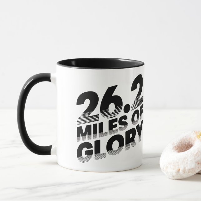Caneca Maratona de 26,2 milhas correndo (Com Donut)