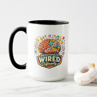 Caneca Maravilhosamente Ligados Diferente Neurodivergente