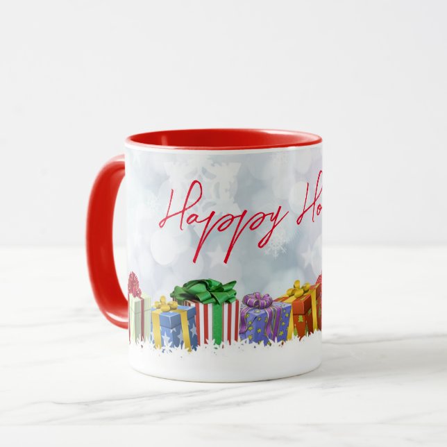 Caneca Maravilhoso, presentes de Natal no Arco-Íris (Frente Esquerda)