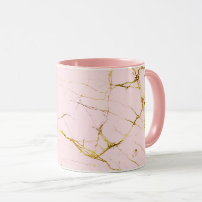 Caneca Marble Rosa (Frente Esquerda)