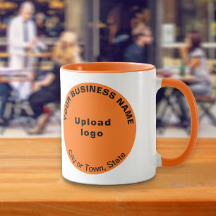 Caneca Marca de negócios em forma redonda em combinação d