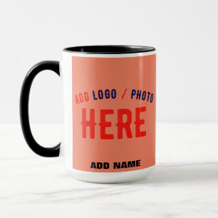 CANECA MARCA VERIFICADA DA LARANJA DE CORAL PERSONALIZADA