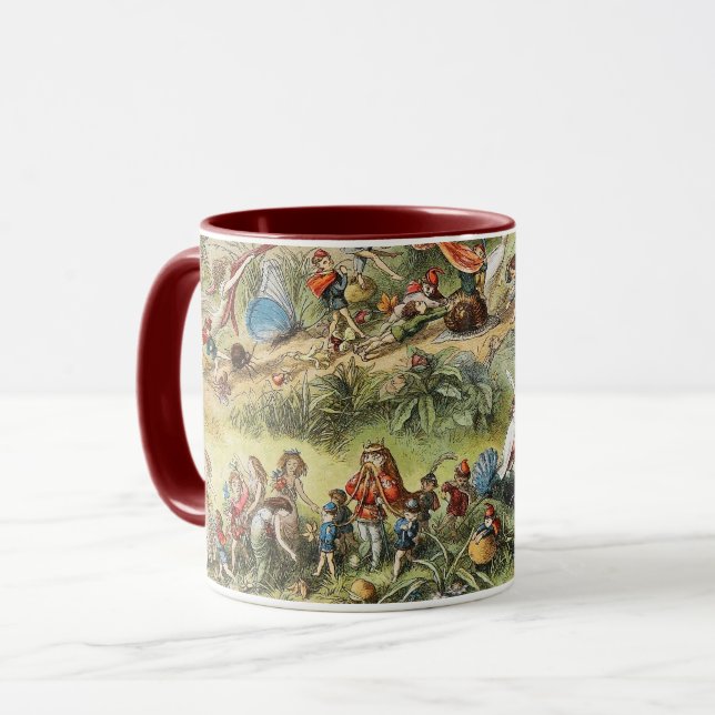 Caneca Marcha Triunfal do Rei Elfo, Fadas, Duendes (Frente Esquerda)