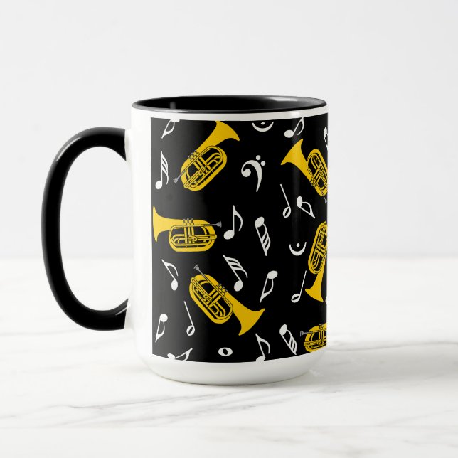 Caneca *Marching Baritone Music Notes (Esquerda)