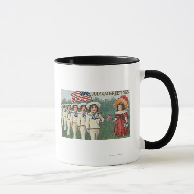 Caneca Marching Boys Vestidos como Marinheiros (Direita)
