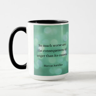 Caneca Marcus Aurelius: Conquiste a raiva, encontre a paz