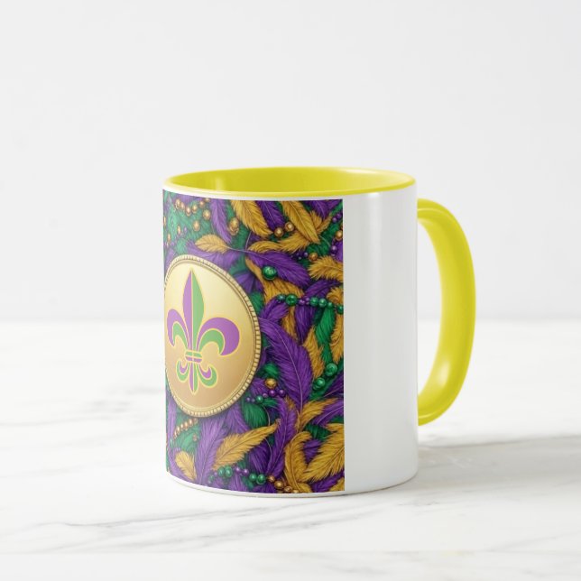 Caneca Mardi Gras Fleur de lis (Frente Esquerda)
