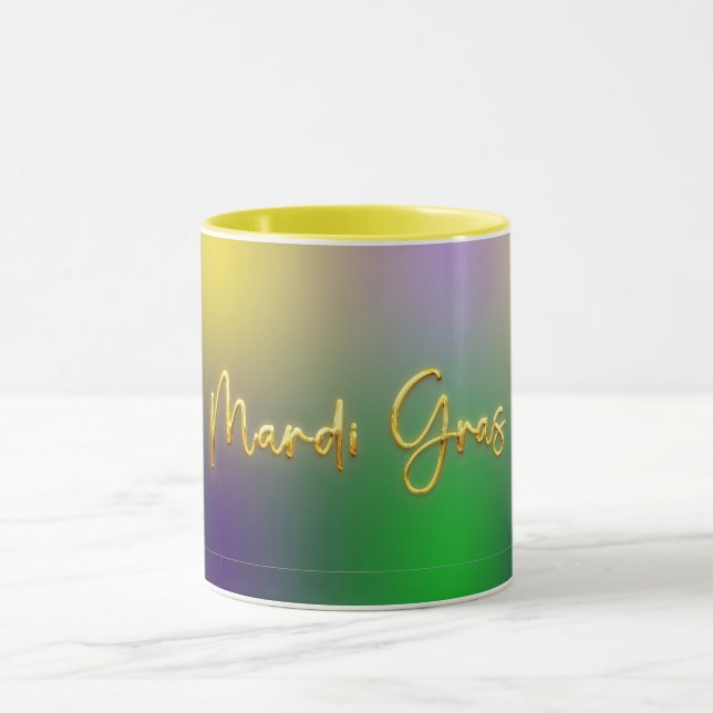 Caneca Mardi Gras Yellow, Purple, Green (Centro)