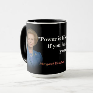 Caneca Margaret Thatcher Cita O Poder