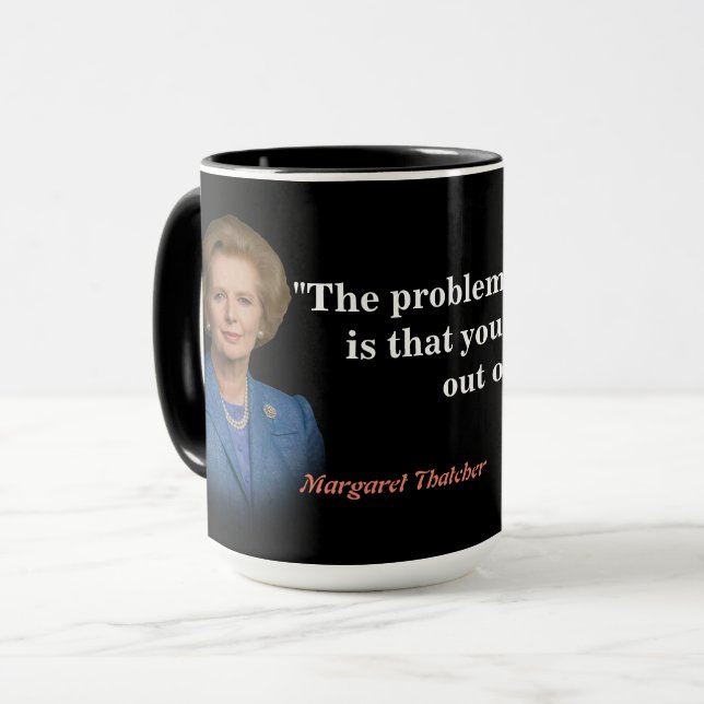 Caneca Margaret Thatcher Citação do Socialismo (Frente Esquerda)