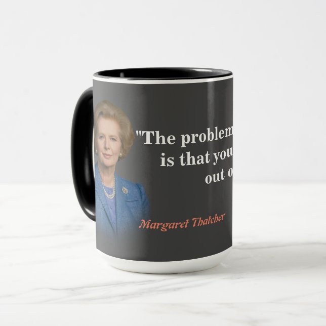 Caneca Margaret Thatcher Citação do Socialismo (Frente Esquerda)