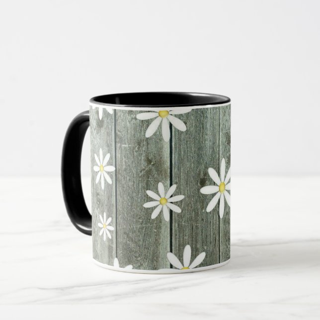 Caneca Margarida de tábua de celeiro (Frente Esquerda)