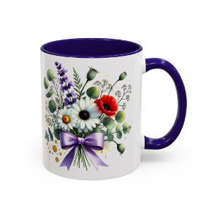 Caneca Margarida Flor Silvestre Presente Floral