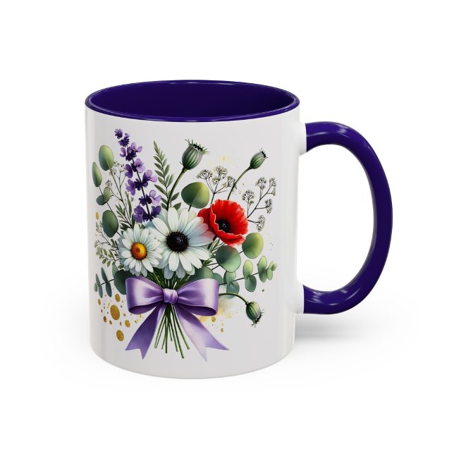 Caneca Margarida Flor Silvestre Presente Floral (Criador carregado)