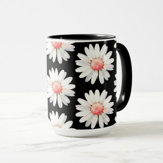 Caneca Margaridas de Pontos Vermelhos (Frente Esquerda)