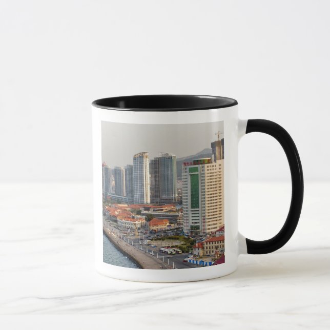 Caneca Margem com a silhueta da cidade de Yantai, Shandon (Direita)
