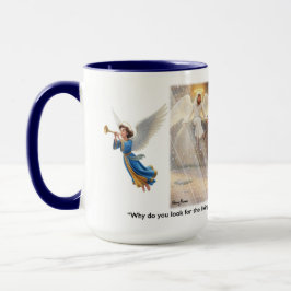 Caneca Maria visita o túmulo vazio e vê um Anjo.      