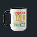 Caneca Marido, Pai, lenda do Pickleball<br><div class="desc">Deixe o homem em sua vida saber que é uma lenda (mesmo que esteja em sua própria mente!). Você pode personalizar isso com seu nome,  e ele ficará feliz em anunciar seu status para seus amigos,  colegas de trabalho e outros jogadores de picles.</div>