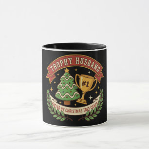 Caneca Marido Troféu Engraçado Alimentado por Bolo de Árv