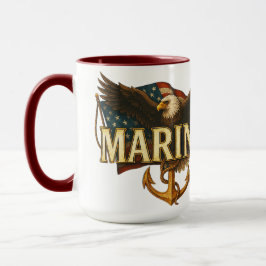 Caneca Marines With Eagle and Flag