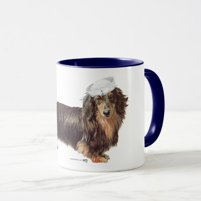 Caneca Marinheiro Dachshund (Frente Esquerda)