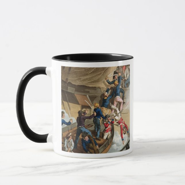 Caneca Marinheiros britânicos que embarcam um homem da (Esquerda)