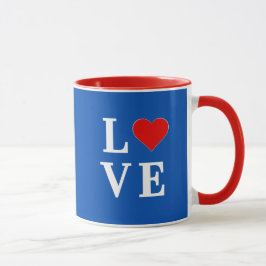 Caneca Marinho Azul LOVE Na moda