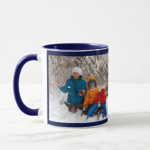 Caneca Marinho Azul Personalizar Modelo de Fotografia Pre