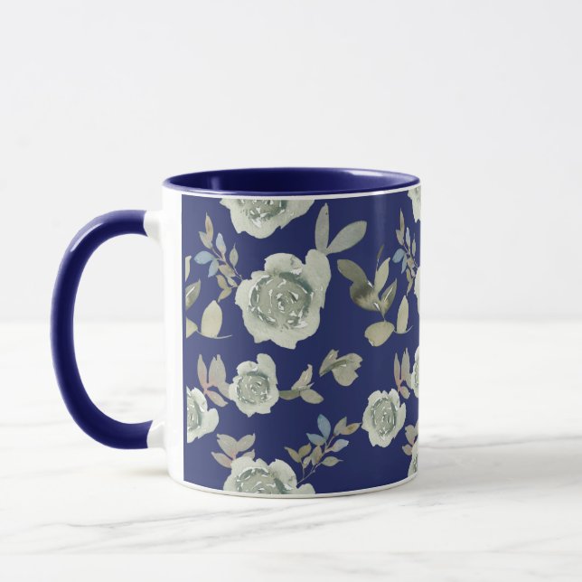Caneca Marinho Blue Floral Mug (Esquerda)