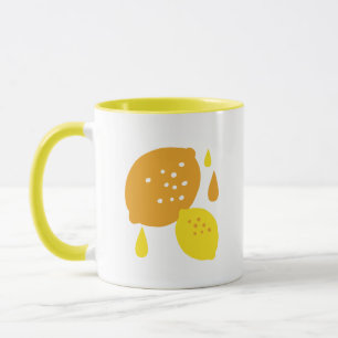 Caneca Marinho Blue Lemon Art - Refrescando o Citrus Desi