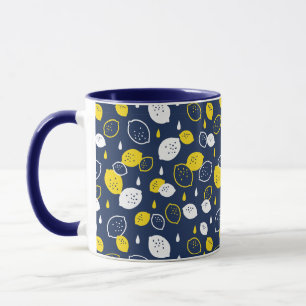 Caneca Marinho Blue Lemon Art - Refrescando o Citrus Desi