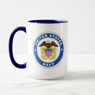 Caneca Marinho dos EUA   Agente Crest