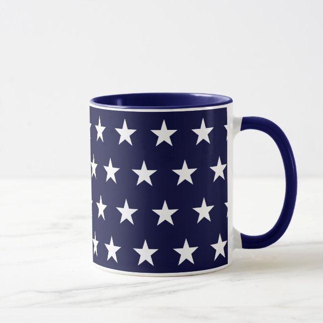 Caneca Marinho e estrelas brancas (Direita)